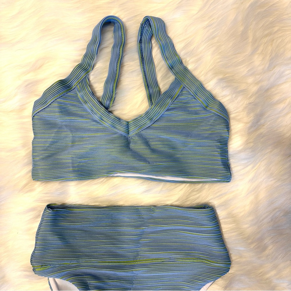 NWOT Beach Riot Ribbed Bikini Set Highwaisted
